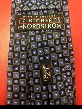 Men's Blue Geometric Silk Tie